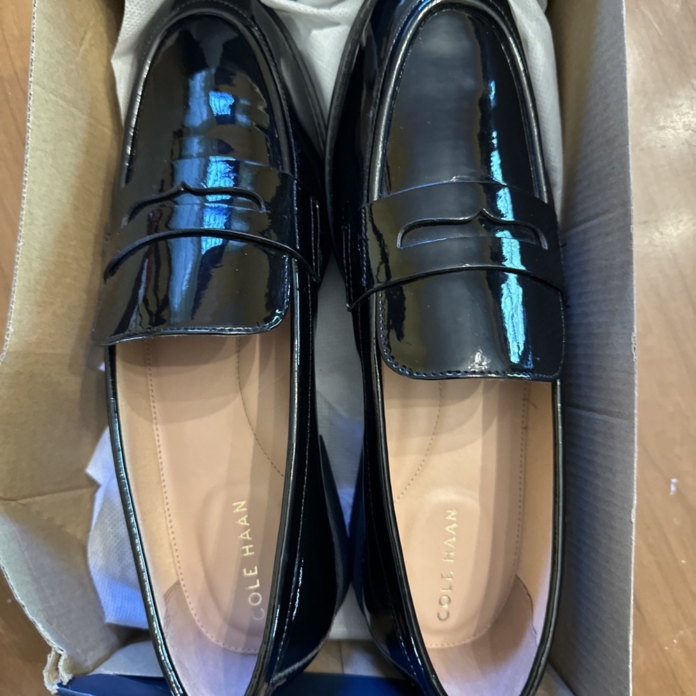 Cole Haan Haverhill Penny Loafers Black w31768 Size 9 1/2 B Women's